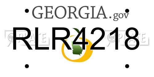 RLR4218 Georgia License Plate