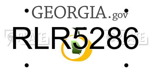 RLR5286 Georgia License Plate