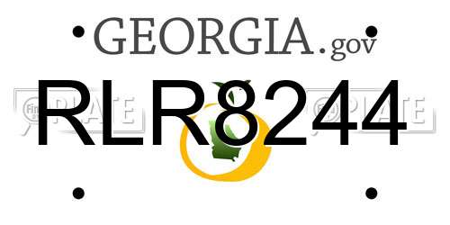 RLR8244 Georgia License Plate