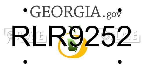 RLR9252 Georgia License Plate