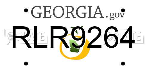 RLR9264 Georgia License Plate