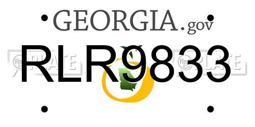 RLR9833 Georgia License Plate