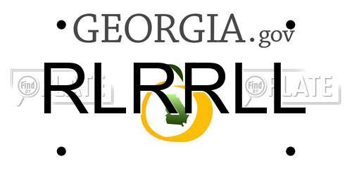 RLRRLL Georgia License Plate