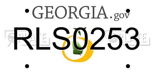 RLS0253 Georgia License Plate