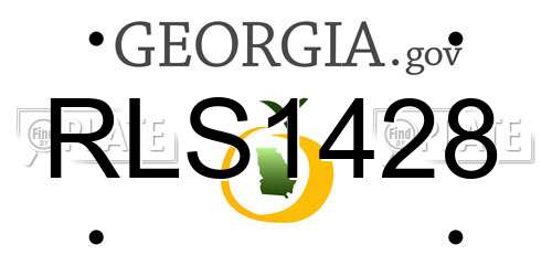 RLS1428 Georgia License Plate