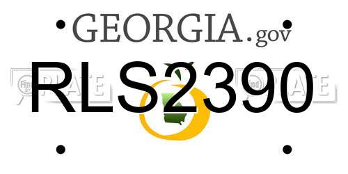 RLS2390 Georgia License Plate