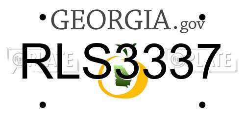 RLS3337 Georgia License Plate