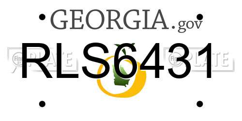 RLS6431 Georgia License Plate