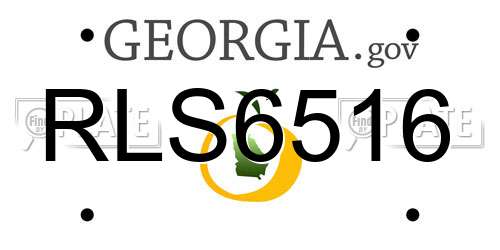 RLS6516 Georgia License Plate