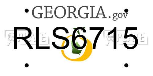RLS6715 Georgia License Plate