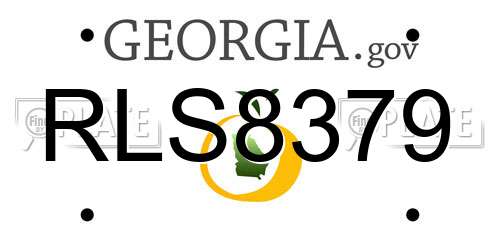 RLS8379 Georgia License Plate