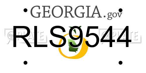 RLS9544 Georgia License Plate