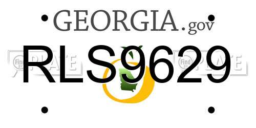 RLS9629 Georgia License Plate