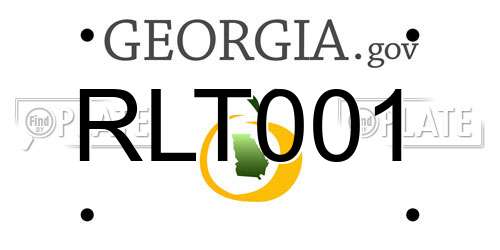 RLT001 Georgia License Plate