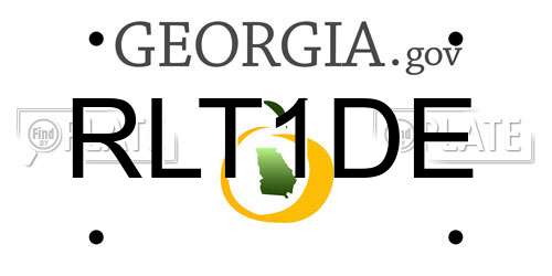 RLT1DE Georgia License Plate