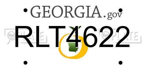 RLT4622 Georgia License Plate