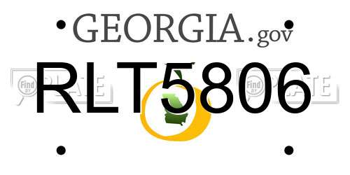 RLT5806 Georgia License Plate