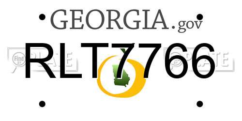 RLT7766 Georgia License Plate