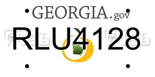 RLU4128 Georgia License Plate