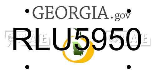RLU5950 Georgia License Plate