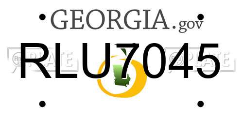RLU7045 Georgia License Plate
