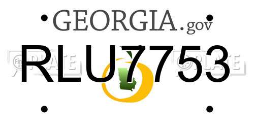RLU7753 Georgia License Plate
