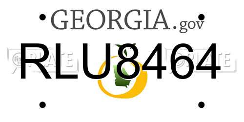 RLU8464 Georgia License Plate
