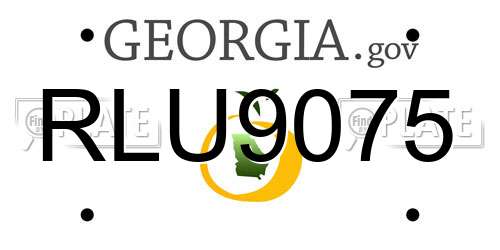 RLU9075 Georgia License Plate