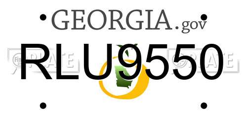 RLU9550 Georgia License Plate