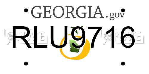 RLU9716 Georgia License Plate