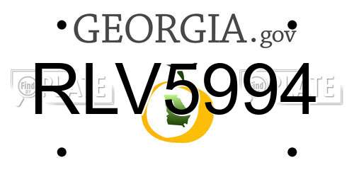 RLV5994 Georgia License Plate