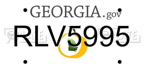 RLV5995 Georgia License Plate