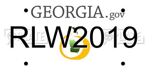 RLW2019 Georgia License Plate