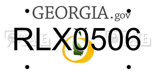 RLX0506 Georgia License Plate