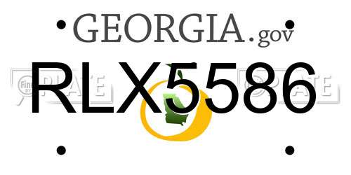 RLX5586 Georgia License Plate
