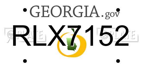 RLX7152 Georgia License Plate
