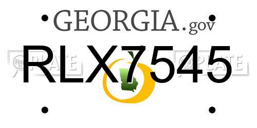 RLX7545 Georgia License Plate