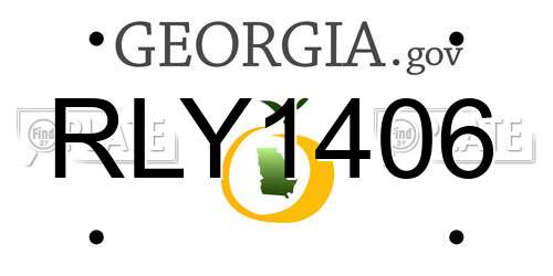 RLY1406 Georgia License Plate