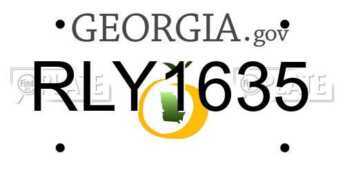 RLY1635 Georgia License Plate