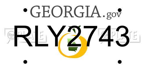 RLY2743 Georgia License Plate
