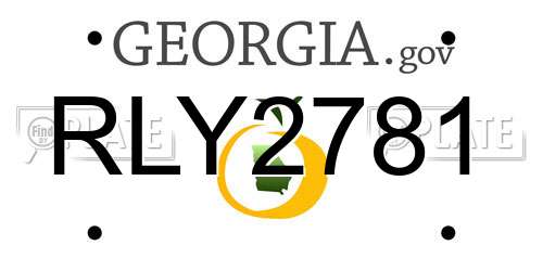RLY2781 Georgia License Plate