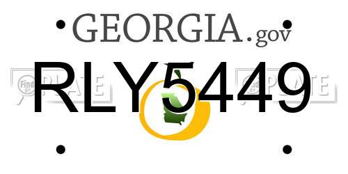 RLY5449 Georgia License Plate