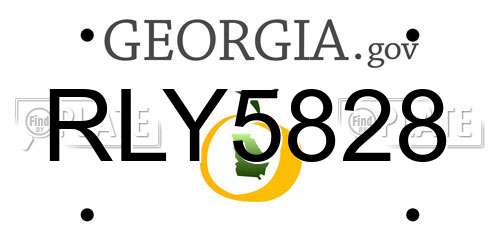 RLY5828 Georgia License Plate