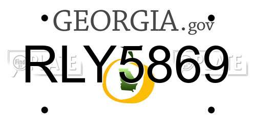 RLY5869 Georgia License Plate