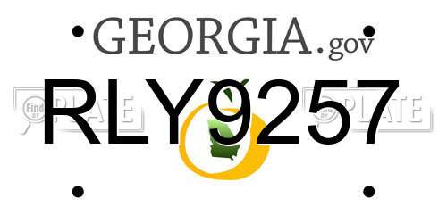 RLY9257 Georgia License Plate