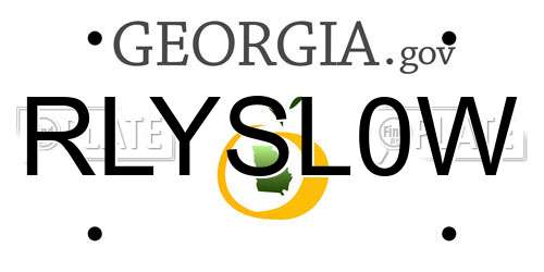 RLYSL0W Georgia License Plate