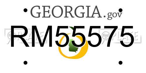 RM55575 Georgia License Plate