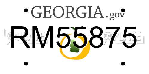 RM55875 Georgia License Plate
