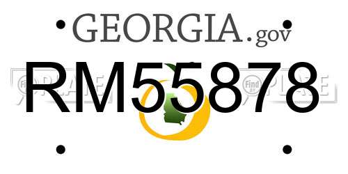 RM55878 Georgia License Plate