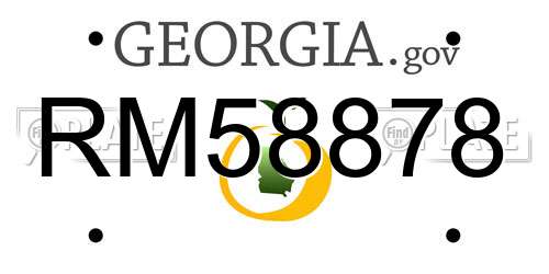 RM58878 Georgia License Plate